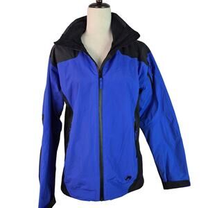 Riding Sport Blue Black Equestrian Horse Vented Jacket Coat Medium